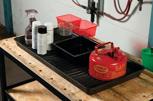 Eagle 1677BLK Containment Utility Tray, 36.25" Length x 18.25" Width x 2.375" Height, Black
