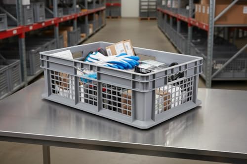Hudson Exchange 24 x 16 x 8" (2 Pack) Mesh Straight Wall Handled Storage Container Tote, Gray - color: Gray, size: 2 Pack