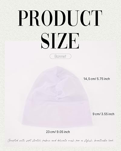 FabNest Chemo Headwear for Men & Women Breathable Cotton Blend Non Slip Cap - color: White