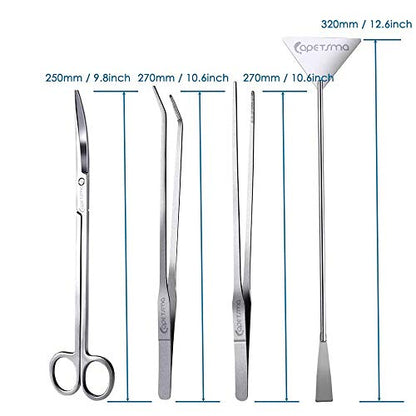 capetsma aquascaping Tools Aquarium Tools Scissors Tweezers Spatula + Aquarium Thermometer Fish Tank Water Temperature Gauge