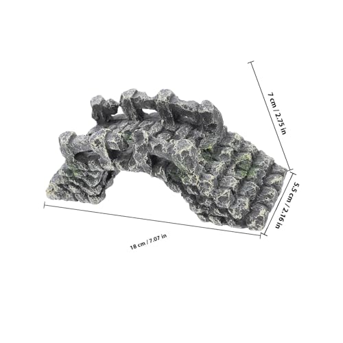 HANABASS Resin Arch Bridge Fish Tank Decoration Miniature Aquarium Bridge Ornament for Aquascaping Fish Tank Landscaping Turtle Basking Platform