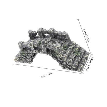 HANABASS Resin Arch Bridge Fish Tank Decoration Miniature Aquarium Bridge Ornament for Aquascaping Fish Tank Landscaping Turtle Basking Platform