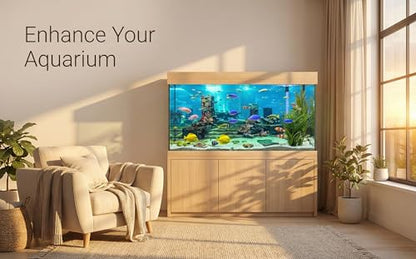 GLOGLOW Aquarium Poster, Underwater City Ruins Background Sticker Thicken PVC Adhesive Static Cling Backdrop Fish Decorative Paper(76×46cm) - size: 76×46cm