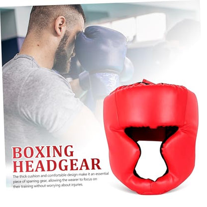 Boxing Headgear Sparring Guard for Adults Size L Red Protective Gear for Taekwondo Kickboxing Training Padded Safety Helmet for Sparring and Boxing