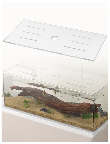 Transparent Fish Tank Lid with Air Slots, 0.12 inches Thick, Anti-Jump Cover for DIY Aquariums, Perfect for Daily Fish Care (111x20cm) - size: 91x25cm