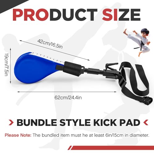 Seenelling Taekwondo Kick Pads Boxing Pads Taekwondo Karate Sparring Gear Boxing Paddles Kicking Targets Martial Arts Training Equipment with Mounting Bracket for Youth Men - color: Blue, size: 1 Kicking Target