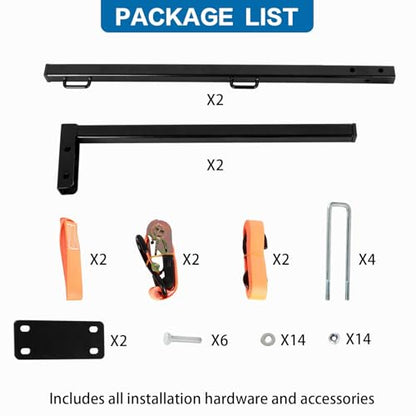 RV Tote Tank Carrier, RV Bumper Mount Tote Tank Holder with 2 Extra Premium Ratchet Straps, Fit Max 4.5" Bumper