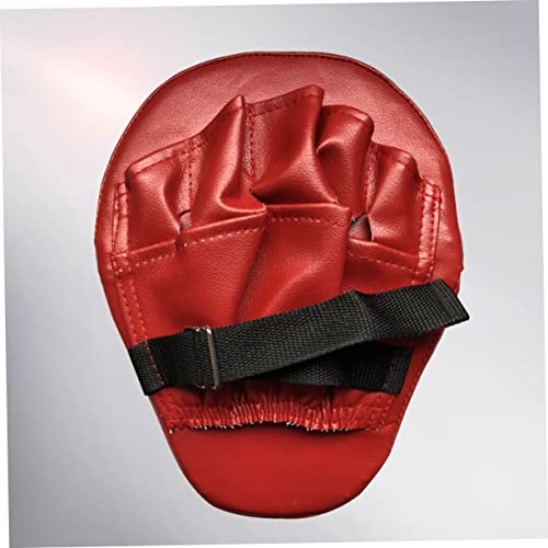 BESPORTBLE Creative Boxing Mitts PU Punch Pads for Martial Arts Training Curved Design Breathable Sweat for Kickboxing Thai Karate Black Red
