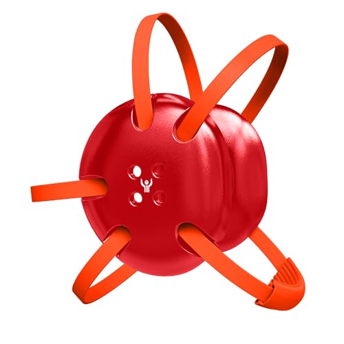 Great Call Athletics | Classic Wrestling Headgear Orange Straps Earguard Adult Grappling Head Gear Ear Guards MMA Jiu Jitsu - color: Varsity Red w/ Orange Straps