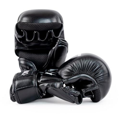 YOKKAO MMA Gloves - Ground Pro and Sparring | Layered Foam Padding | Produced at YOKKAO Factory, Thailand | Grappling, Striking, Ground-and-Pound | S/M-L/XL - color: Black MMA Sparring, size: Small-Medium