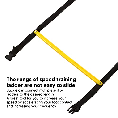 Speed Agility Training 2.6m Fixed Agility Speed Training Equipment for Football Basketball Sturdy PP Material Yellow Black 8.5ft