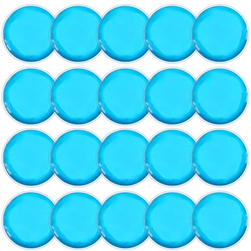 Reusable Ice Packs for Injuries, 20 Pack Round Ice Packs for Face, Gel Ice Pads Small Hot Cold Compress Ice Bag for Eyes After Surgery, Face, Wisdom Teeth, Breast Surgery - size: 2.75 Inch - 20 Pack