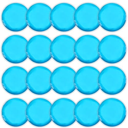 Reusable Ice Packs for Injuries, 20 Pack Round Ice Packs for Face, Gel Ice Pads Small Hot Cold Compress Ice Bag for Eyes After Surgery, Face, Wisdom Teeth, Breast Surgery - size: 2.75 Inch - 20 Pack