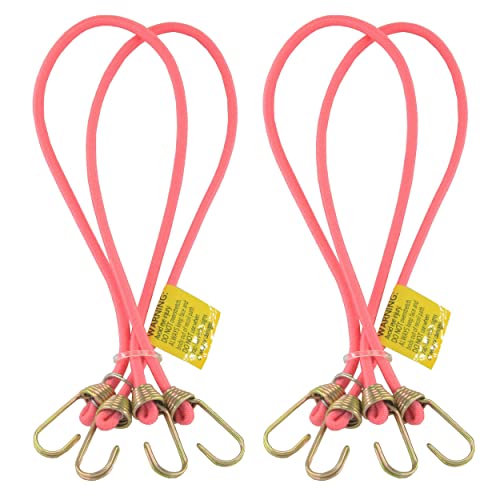 Marcobrothers Mini Bungee Cord with Steel Hook, 14" X 4, Pink | Multipurpose Use, Steel Hook - size: 14 inch X 4