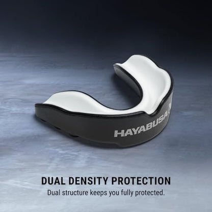 Hayabusa Combat Sports Mouth Guard Youth, Kids and Adult Sizes Comes with Case - Black/White, Youth - color: Black/White, size: Youth