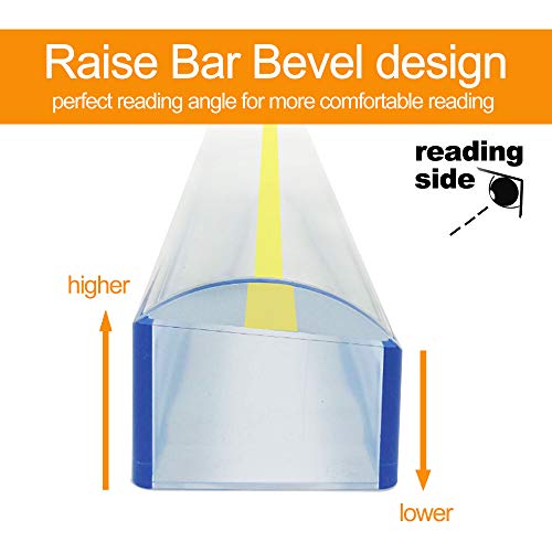 MAGDEPO 3X Raised Bar Magnifier 8" Dome Top Reading Magnifier Optical Acrylic Magnifying Glass with Stand Desktop for Elderly and People with Low Vision Reading Small Prints, Books, Newspapers, etc.