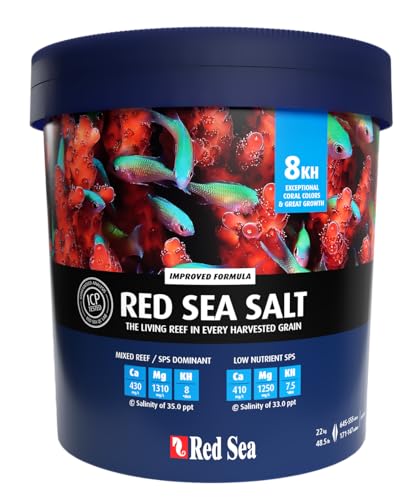 Red Sea Reef Salt Mix Large Bucket - Makes 175 Gallons Complete Marine Saltwater Aquarium Advanced Formula Optimal Coral Health & Stability