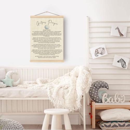 Boat Wades Golfer's Prayer Wall Art Poster Hanger Frame 12x16In - color: Golfer's