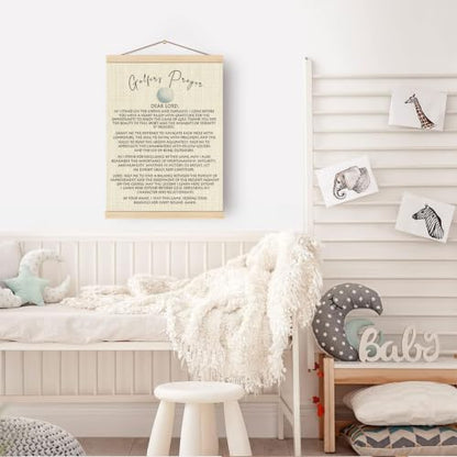 Boat Wades Golfer's Prayer Wall Art Poster Hanger Frame 12x16In - color: Golfer's