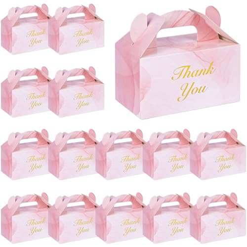 VGOODALL 16PCS Pink Marbleized Party Favor Boxes, 6.1 X 3.5 X 3.3 inch - color: Pink