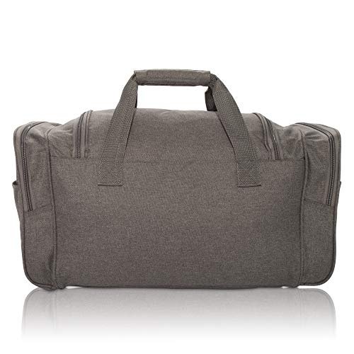 DALIX Signature Travel or Gym Duffle Bag in (Black, Gray, Navy Blue Red) - color: Gray