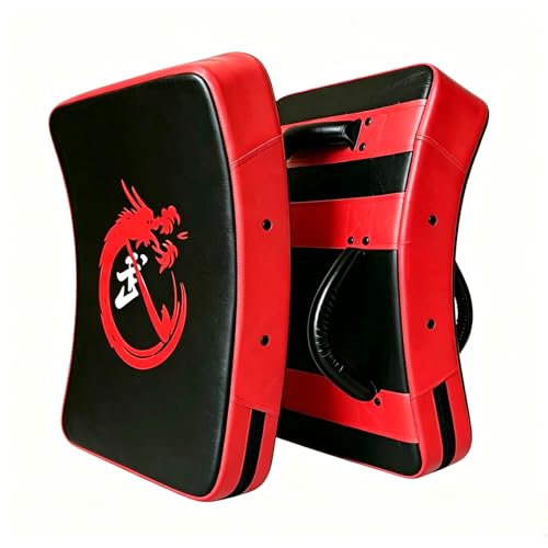 Muay Thai Kick Pad, 1 Pad Only, 24In & 15In Strike Shield, Kickboxing Boxing Training Target Pad for Martial Arts, Single Pad Only - color: Red 2, size: 24" x 16" (Large)
