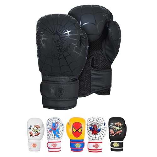 Boxing Gloves 6oz | Boxing Gloves for Kickboxing Muay Thai MMA | Bag Gloves for Punching Bag - color: Black-MATT