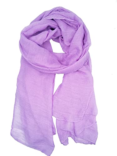 woogwin Women's Scarf Lady Light Soft Fashion Solid Shawl Wraps - color: Lightpurle