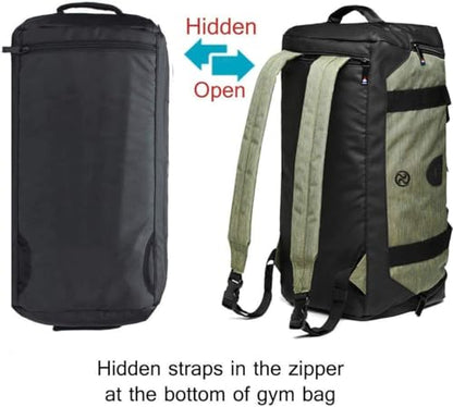Gym Bag Backpack Waterproof Duffle Bags Travel Weekender Duffel Bag for Men Women Overnight Bag with Shoes Compartment Green - color: Green-A, size: Medium 45L