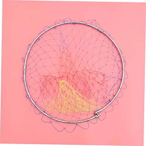 Abaodam Fish Net Bag Accessories Mesh Collapsible Fishing Net Replacement Fishing Net Pole Foldable Fishing Trap - color: Multi