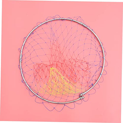 Abaodam Fish Net Bag Accessories Mesh Collapsible Fishing Net Replacement Fishing Net Pole Foldable Fishing Trap - color: Multi