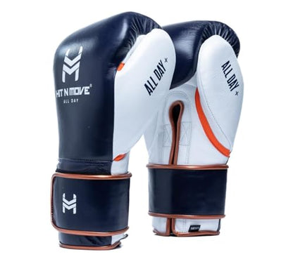 HIT N MOVE All Day Plus Weighted Boxing Gloves Men, Boxing Equipment, Heavy Bag Workout Gloves for Boxing, Training, Kickboxing, Muay Thai, MMA, 24 oz 1.5lbs - style: Velcro Closure DEEP BLUE