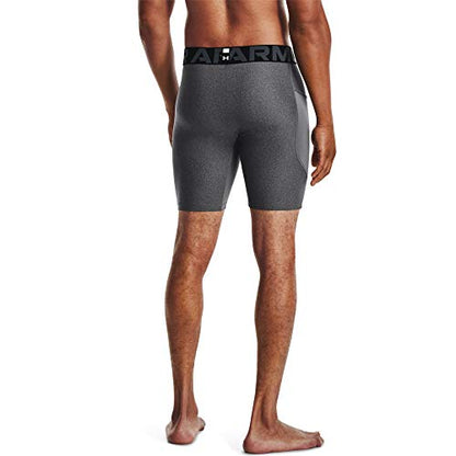 Under Armour Men's Armour Heatgear Compression Shorts - color: Carbon Heather (090)/Black, size: Small
