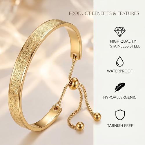 YANCHUN Ayatul Kursi Bracelet Islamic Arabic Jewelry Gifts Arabic Cuff Bracelet Gifts for Women Men Islamic Jewelry Gifts for Him - color: B2