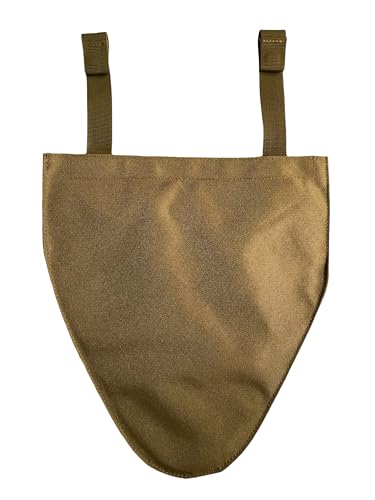 Tactical Molle Groin Protector, Detachable 800D Nylon Soft EVA for Airsoft | 800D nylon rugged build, soft EVA impact padding, detachable design, MOLLE compatible for airsoft tactical use - color: Tan
