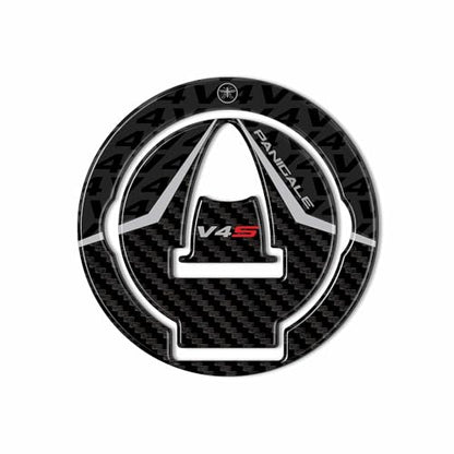 labelbike 3D Motorcycle Tank Cap Sticker compatible with DUCATI | Panigale V4S 2025, Resin Protection, Anti-scratch, Decoration, Carbon