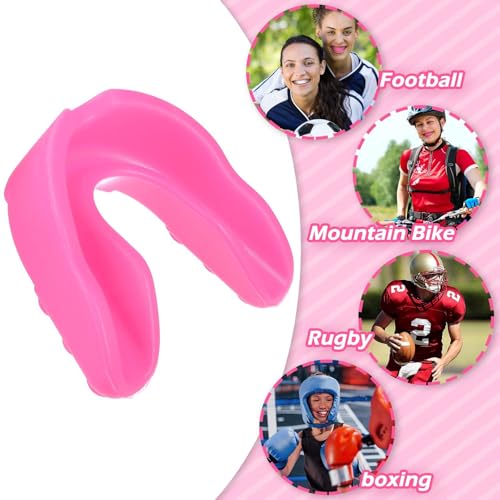 Sport Mouth Guards Gum Teeth Armor Game Guard for Boxing Basketball Football Hockey Karate Basketball Rugby Match - color: White,pink