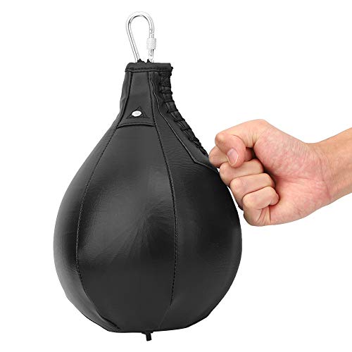 BORDSTRACT Boxing Speed Bag Kit, PU Punching Bag with Heavy-Duty Latex Bladder and Hanging Buckle, Speed Bag for Footwork, Head Movement, Reflex Training, MMA Sanda Durable Equipment