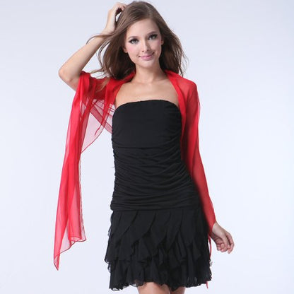 Tapp Collections™ Fashionable Soft Chiffon Scarf - color: Solid / Magenta