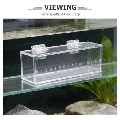 Fish Acclimation Box: Clear Acrylic Breeder Box - Aquarium Isolation Separator for Isolating Fish Fry/Betta Hatching/Guppy Breeding - size: 16.00X5.60X4.50CM