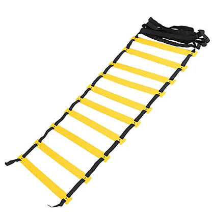 aqxreight Polypropylene Training Agility Speed Ladder Stairs Footwork for Soccer Fitness AccessoryBlack Rope Wear Resistant Strong Reduce Replacement Provide Material Quality