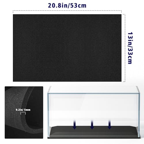 UNIFAMILY Aquarium Leveling Mat, 10 Gallon Fish Tank Mat for Shock Absorbing, 20.8 x 13 in Waterproof Aquarium Mat for Under Tank,Heavy Weight Support Fish Tank Compressible Neoprene Mat - size: 10 Gallon-20.8 X13 IN