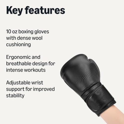 Amazon Basics Boxing Gloves for Men & Women, Sparring, Training, Muay Thai, Kickboxing, MMA - size: 10oz