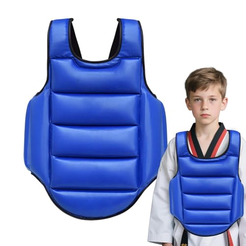 Boxing Chest Protector | Reversible Kickboxing Chest Guard,Breathable Body Protection Pad Sparring Training Accessories Martial Arts Competition - size: Large
