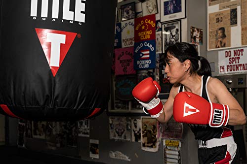 TITLE Boxing Pro Style Leather Training Gloves 3.0 - Boxing Gloves, Boxing Training Gloves, MMA Gloves, Oz Training Gloves, Kickboxing Gloves, Punching Bag Gloves, Sparring Gloves - color: Red/White, size: 16 oz