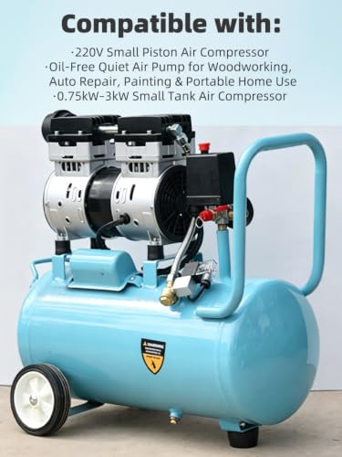 Central Pneumatic Compressor Parts, Air Compressor Check Valve, 3 Port Brass Air Compressor Male Threaded, for Tube Connector Tool