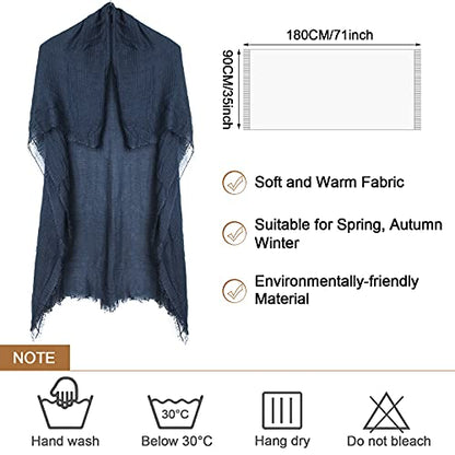 Zhanmai 8 Pcs Women Hijab Scarf for All Season Muslim Scarf Shawl Crinkle Hijab Mixed Color - color: Dark Colors