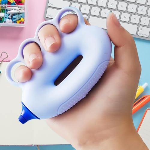 Colaxi Kids Hand Grip Strengthener,Hand Exercise Ball,Multiple Resistance Levels Ergonomic 10–15 Strength Train,Finger Exerciser - color: blue