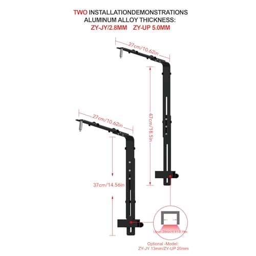YOUTHINK Fish Container Light Bracket, Aluminum Alloy Aquarium Light Holder Professional Adjustable Height Lamp Stand for Hanging Lamp (Black) - color: Black