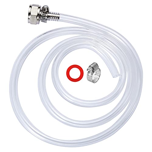 Kegerator Kit,5 Feet-Clear Vinyl Tubing Hose Stainless Steel Barb Fitting | LitKiwi Draft Beer Line with Connectors,5/16"ID 7/16"for Beer Tap Tower Keg Homebrewing - size: 5 Feet Tube & Fitting
